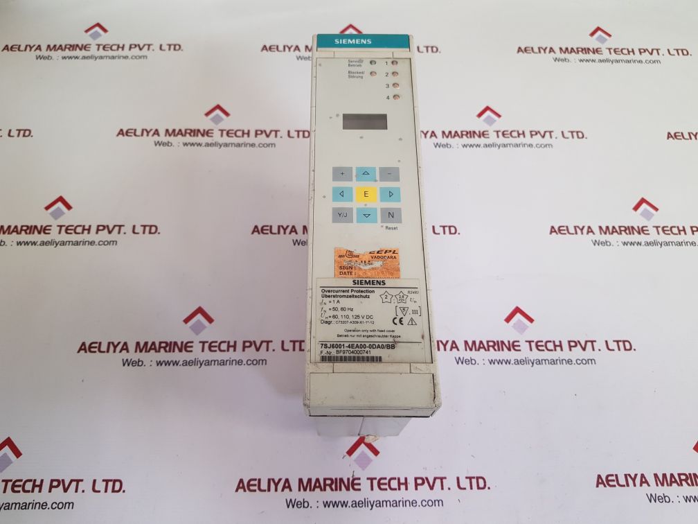 SIEMENS 7SJ6001-4EA00-0DA0/BB OVERCURRENT PROTECTION UNIT