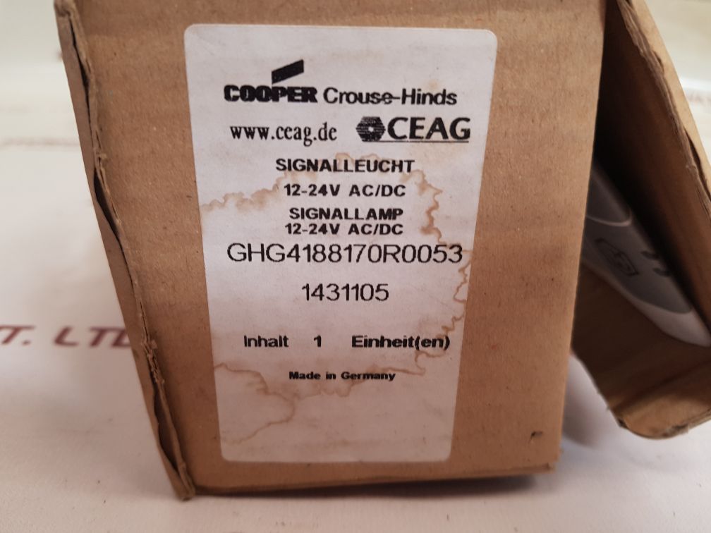 CEAG GHG4181806R0003 PILOT INDICATION EXPLOSION SIGNAL LAMP