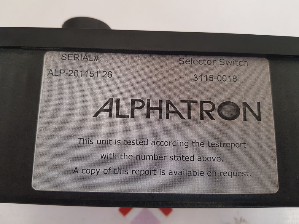 ALPHATRON 3115-0018 SELECTOR SWITCH