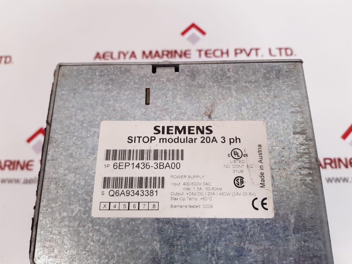 SIEMENS 6EP1 436-3BA00 POWER SUPPLY