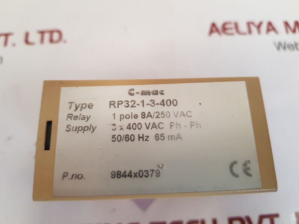 C-MAC RP32-1-3-400 PHASE SEQUENCE RELAY