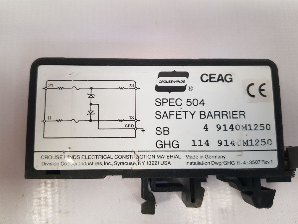 CEAG SB 4 9140M1250 SAFETY BARRIER SPEC 504
