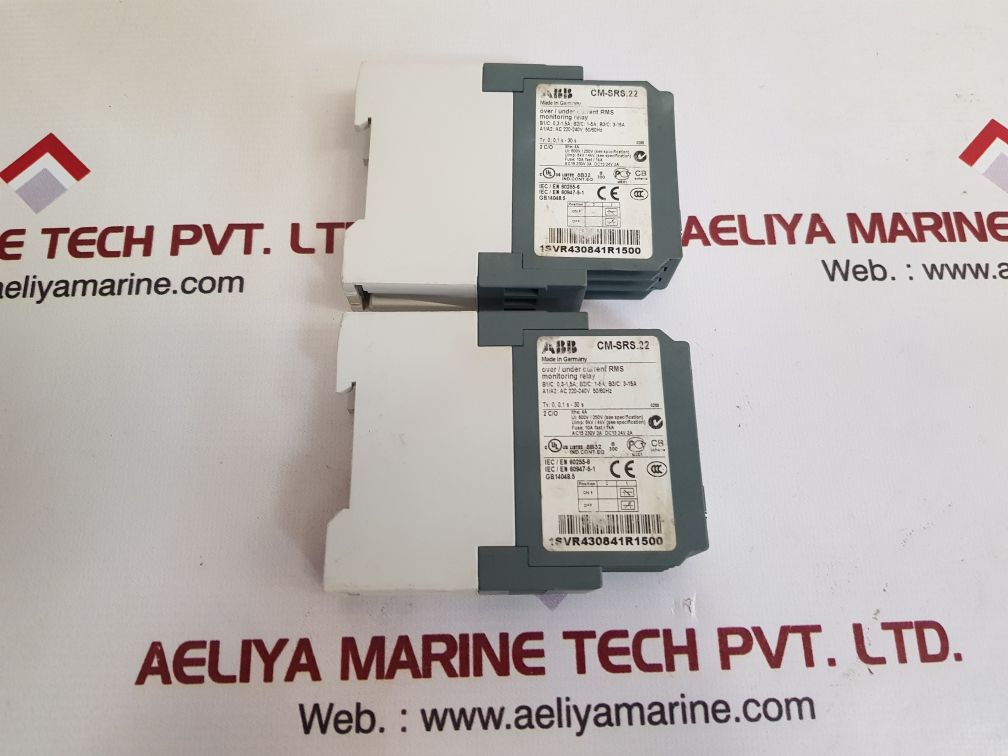 ABB CM-SRS.22 OVER/UNDER CURRENT RMS MONITORING RELAY 1SVR430841R1500