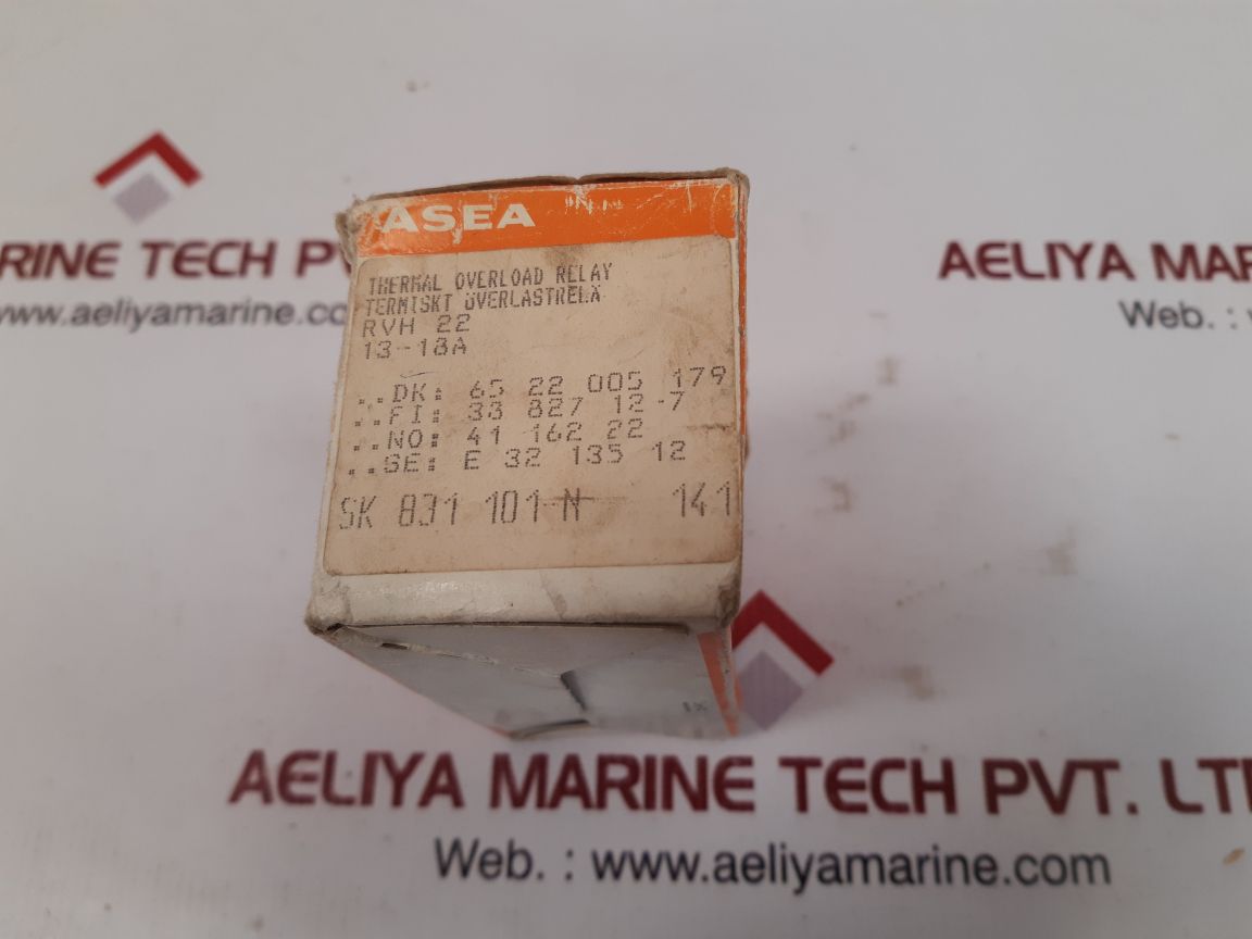 ASEA RVH 22 THERMAL OVERLOAD RELAY 13-18A