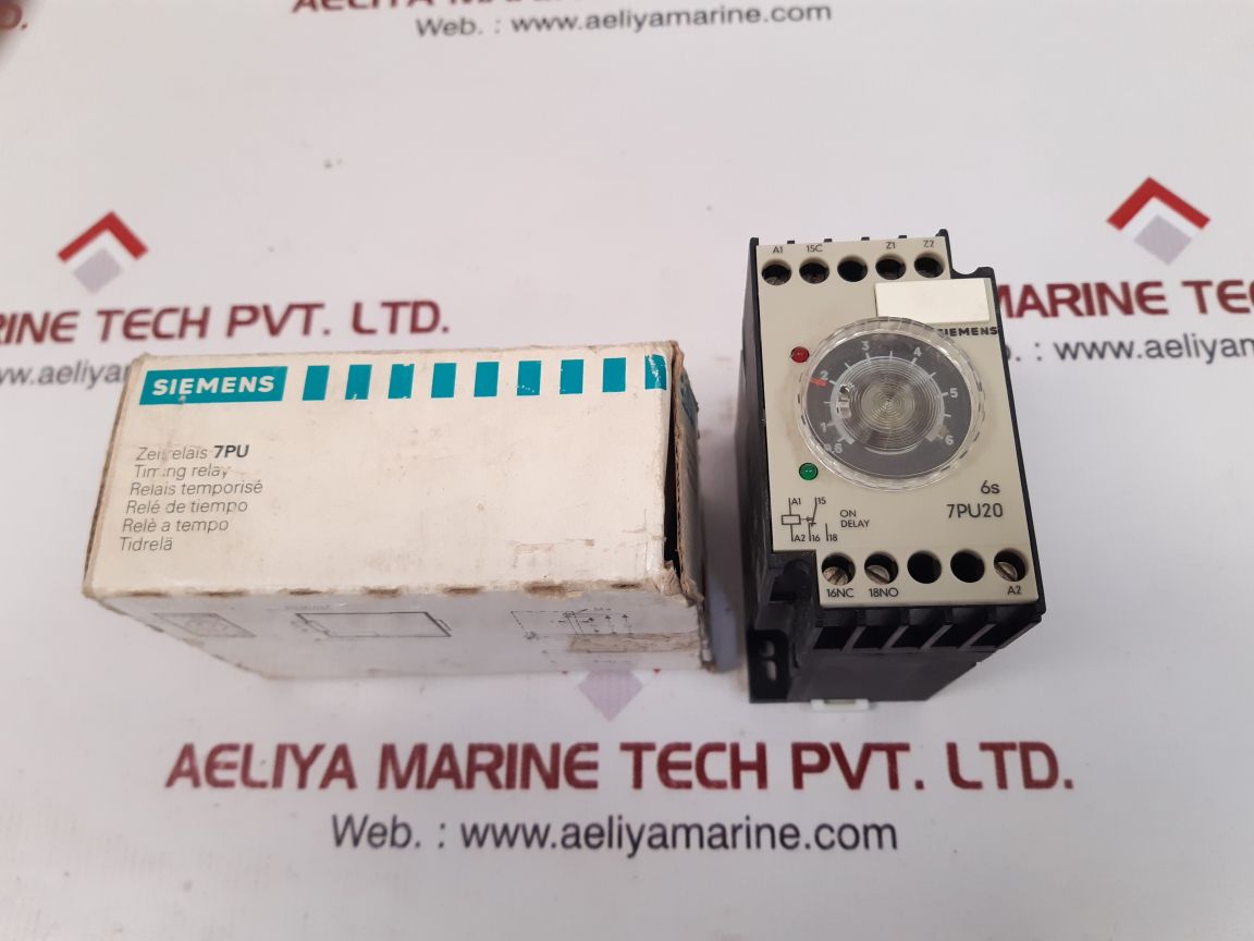 SIEMENS 7PU2040-1AT23 TIMING RELAY 0,6 TO 6 S