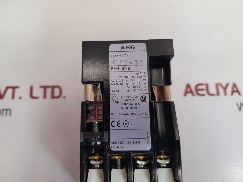 AEG SH4 SH8 CONTACTOR 600V AC 16A