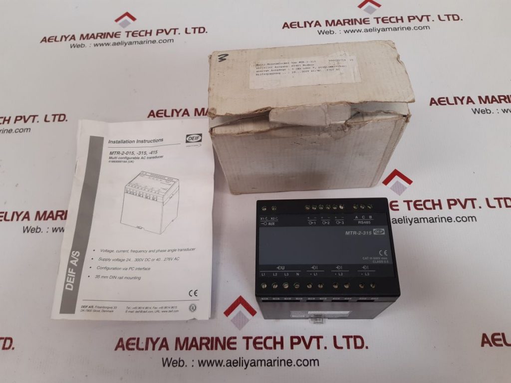 DEIF MTR-2-315 MULTI TRANSMITTER 19 TO 300V