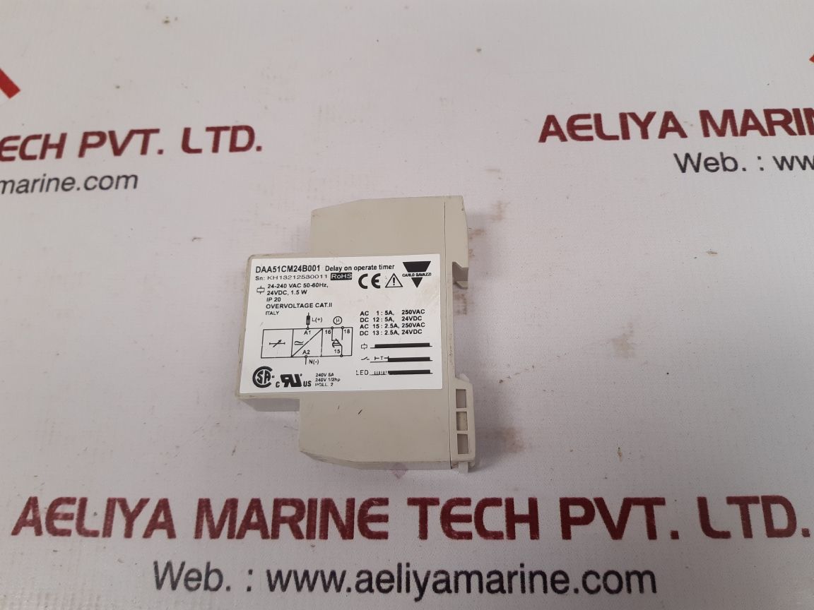 CARLO GAVAZZI DAA51CM24B001 DELAY ON OPERATE TIMER