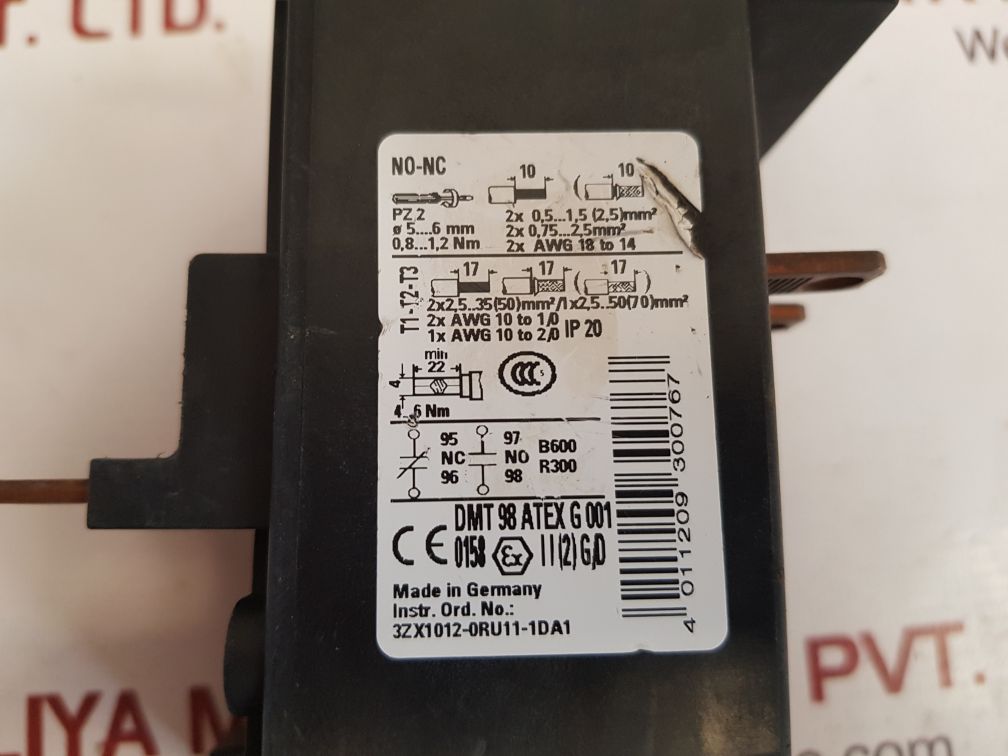 SIEMENS SIRIUS 3RU1146-4JB0 THERMAL OVERLOAD RELAY