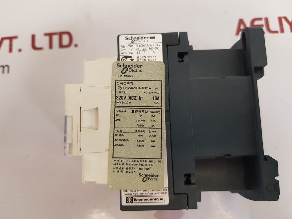 TELEMECANIQUE SCHNEIDER ELECTRIC TESYS LC1 D09 MAGNETIC CONTACTOR
