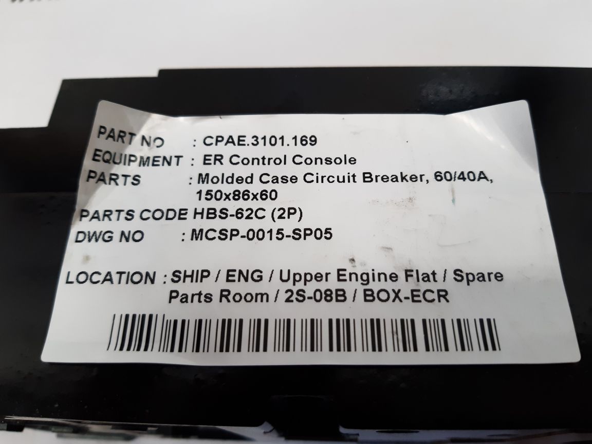 MOLDED CASE CIRCUIT BREAKER HBS-62 40A