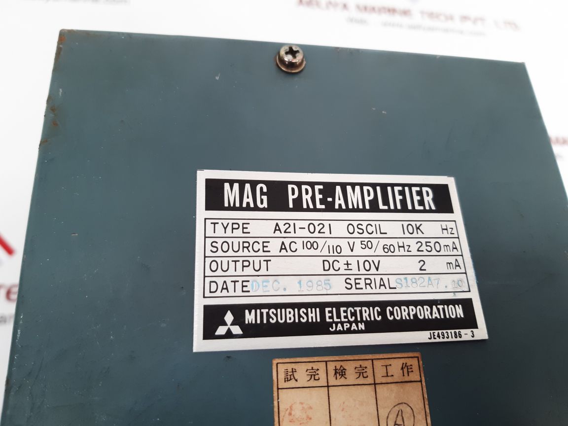 MITSUBISHI ELECTRIC A21-021 MAG PRE-AMPLIFIER