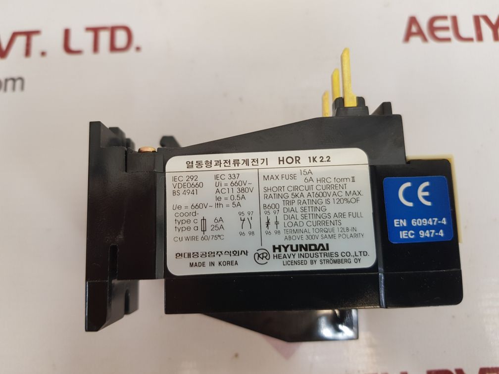 HYUNDAI HOR 1K 2.2 THERMAL OVERLOAD RELAY