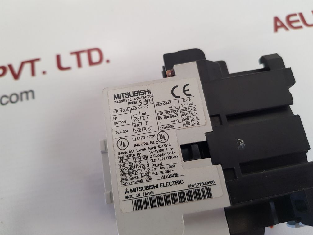 MITSUBISHI S-N11 MAGNETIC CONTACTOR BH712Y900H08