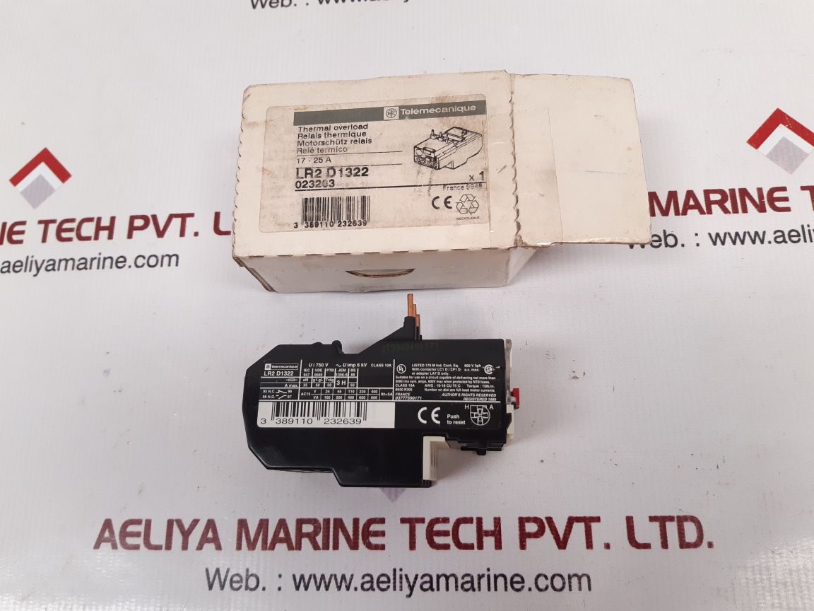 TELEMECANIQUE LR2 D1322 THERMAL OVERLOAD RELAY