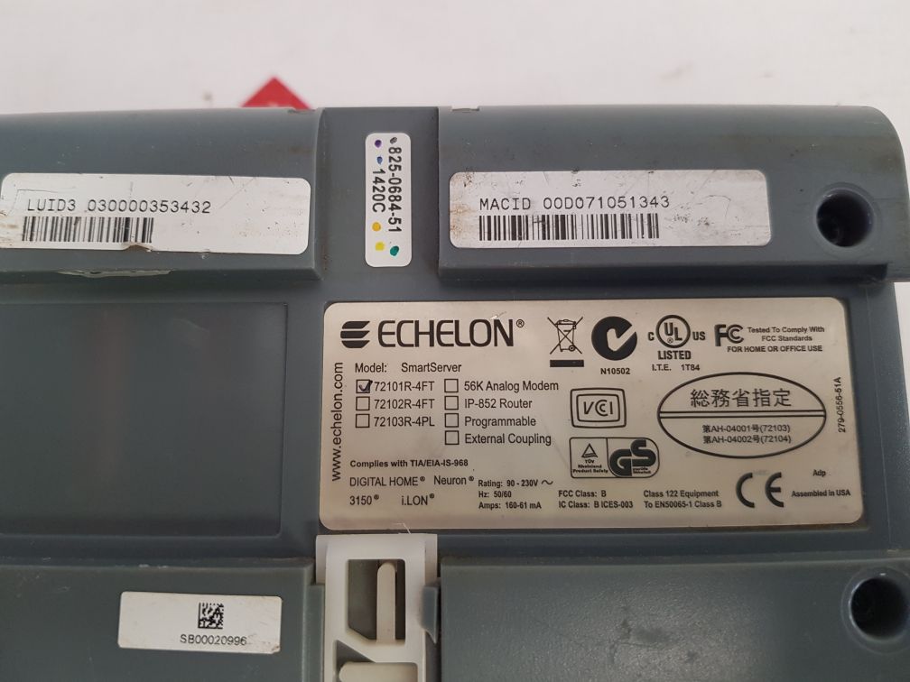 ECHELON 72101R-4FT PROGRAMMABLE INTERNET SERVER