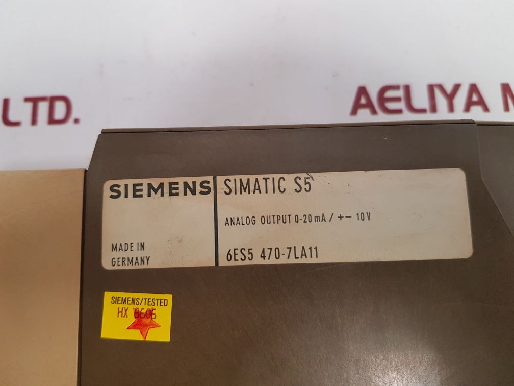 SIEMENS SIMATIC S5 6ES5 470-7LA11 ANALOG OUTPUT MODULE