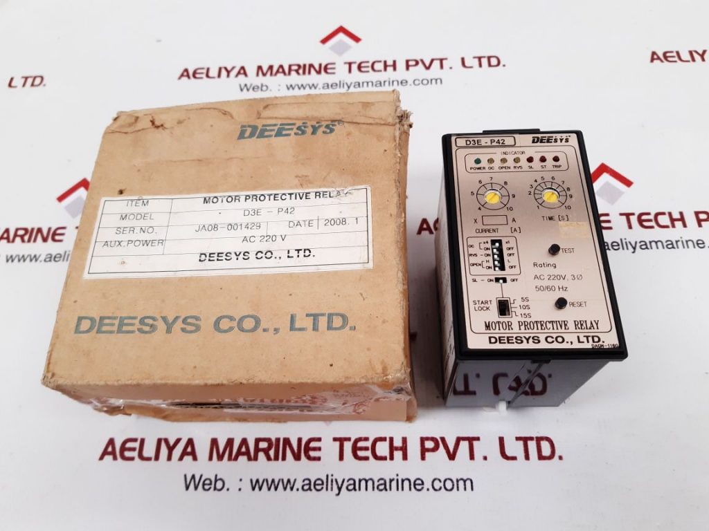 DEESYS D3E-P42 MOTOR PROTECTIVE RELAY