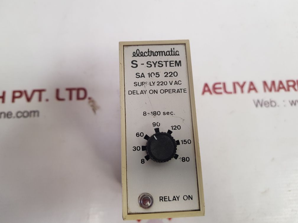 ELECTROMATIC S-SYSTEM SA 105 220 TIME DELAY RELAY 220 VAC