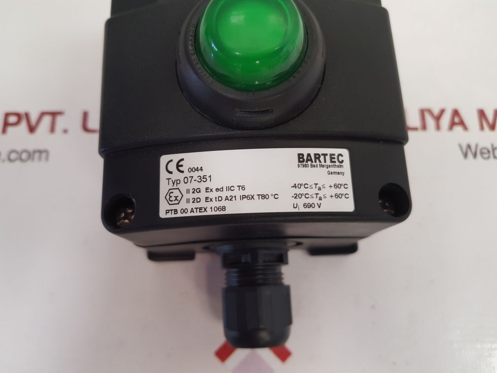 BARTEC 07-351 PUSHBUTTON CONTROL STATION 350721