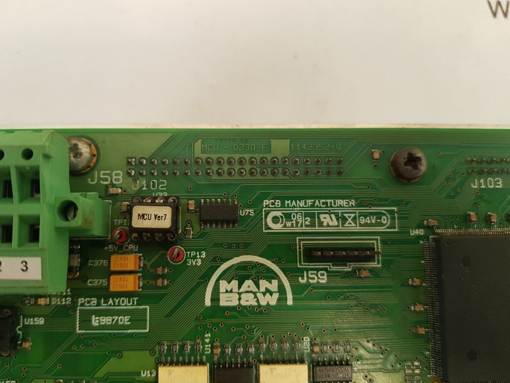 MAN B&W MCU-0230-F PCB MODULE 1142352-0