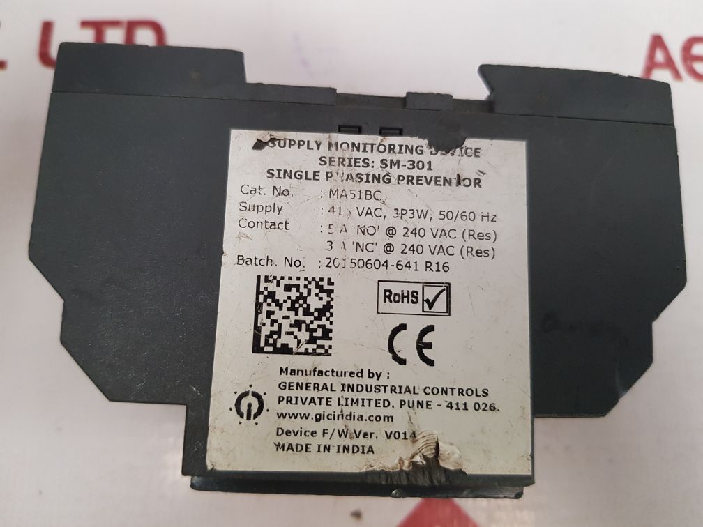 GIC SM-301 VOLTAGE MONITORING