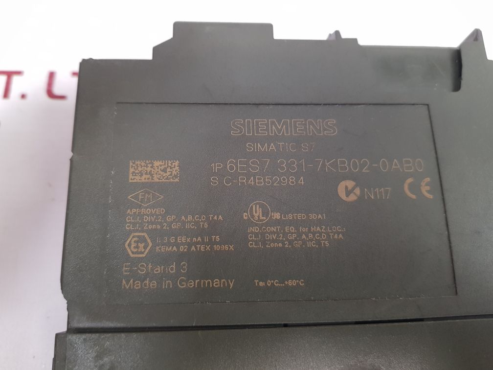 SIEMENS SIMATIC S7 ANALOG INPUT MODUL 1P 6ES7 331-7KB02-0AB0