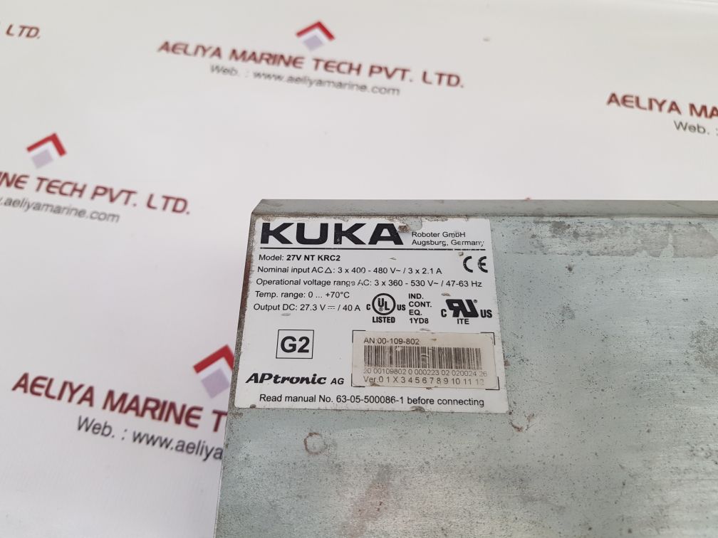 KUKA 27V NT KRC2 POWER SUPPLY