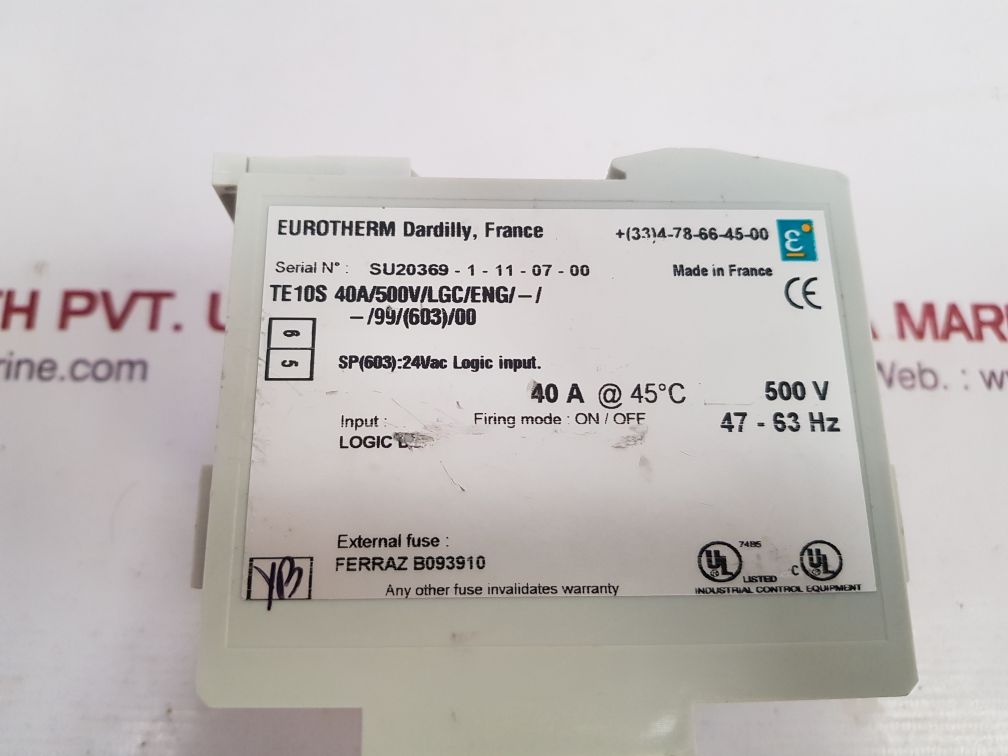 EUROTHERM TE10S SOLID STATE RELAY