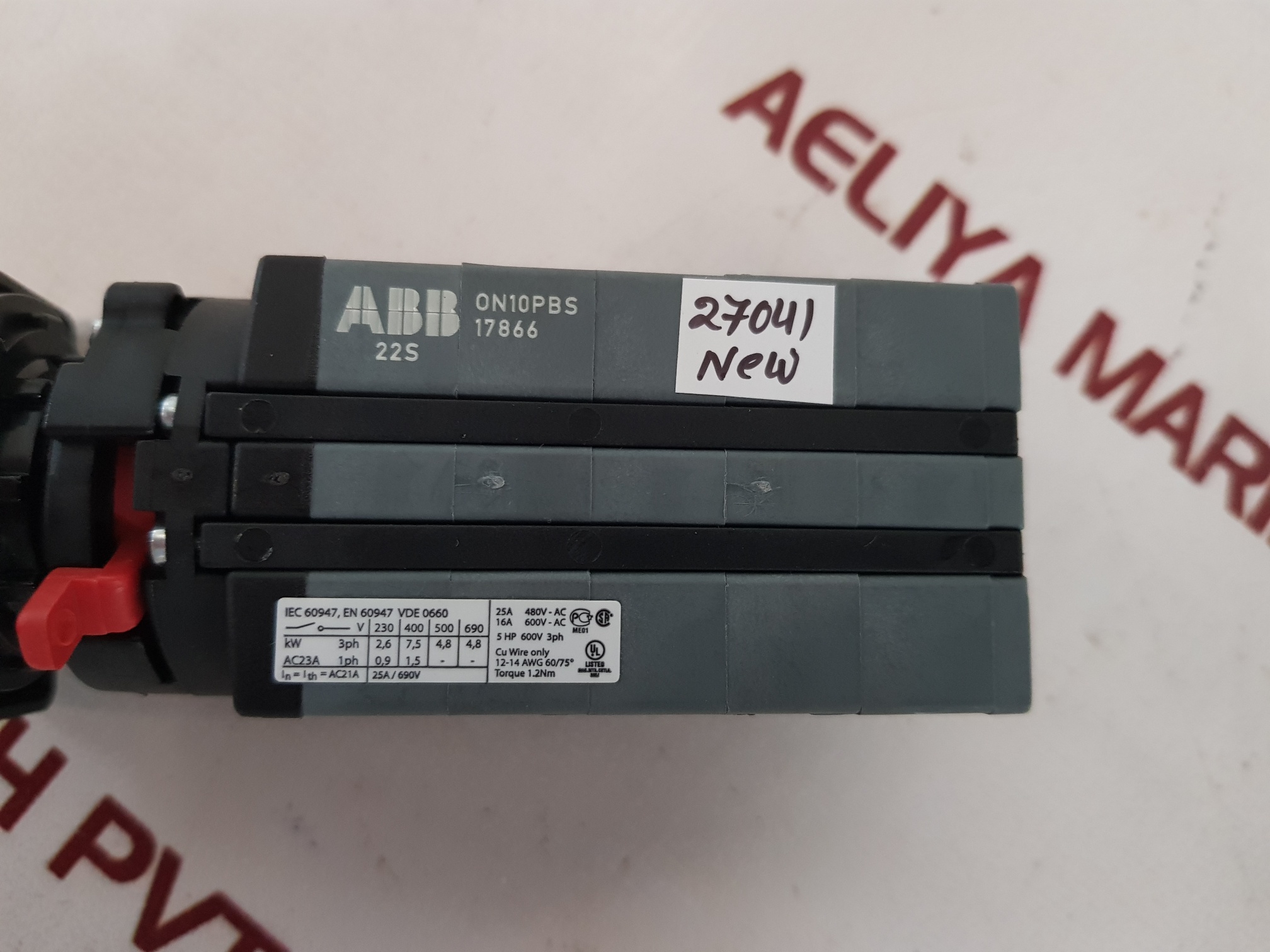 ABB ON10PBS CAM SWITCH