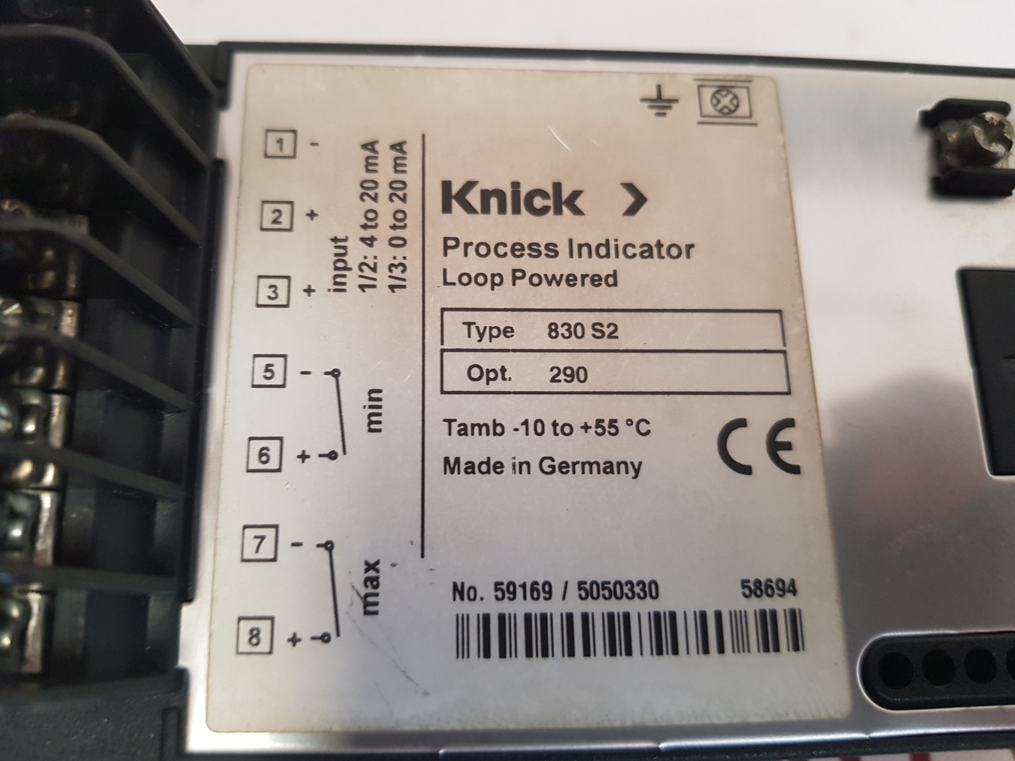 KNICK 830 S2 PROCESS INDICATOR