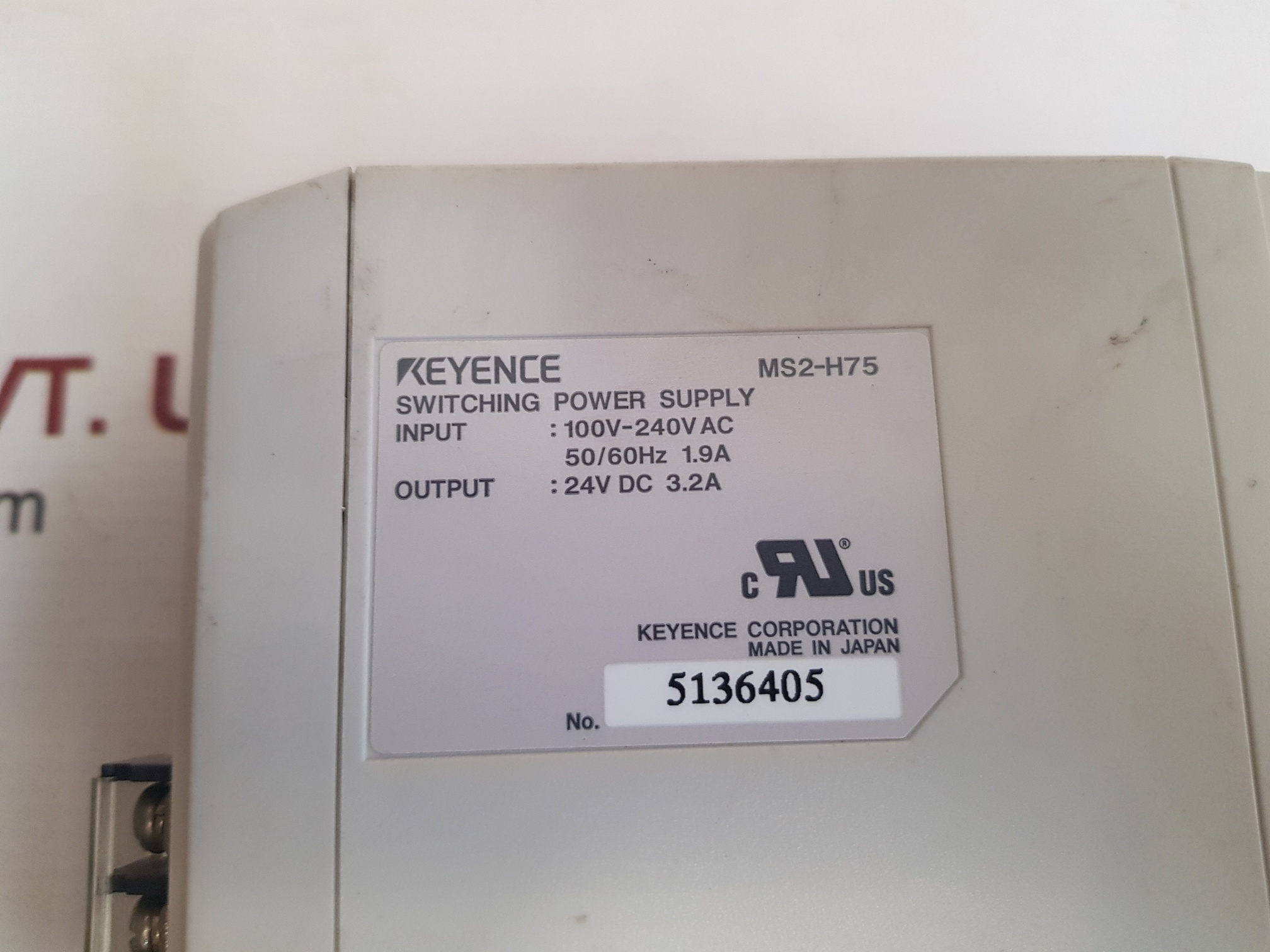 KEYENCE MS2-H75 SWITCHING POWER SUPPLY