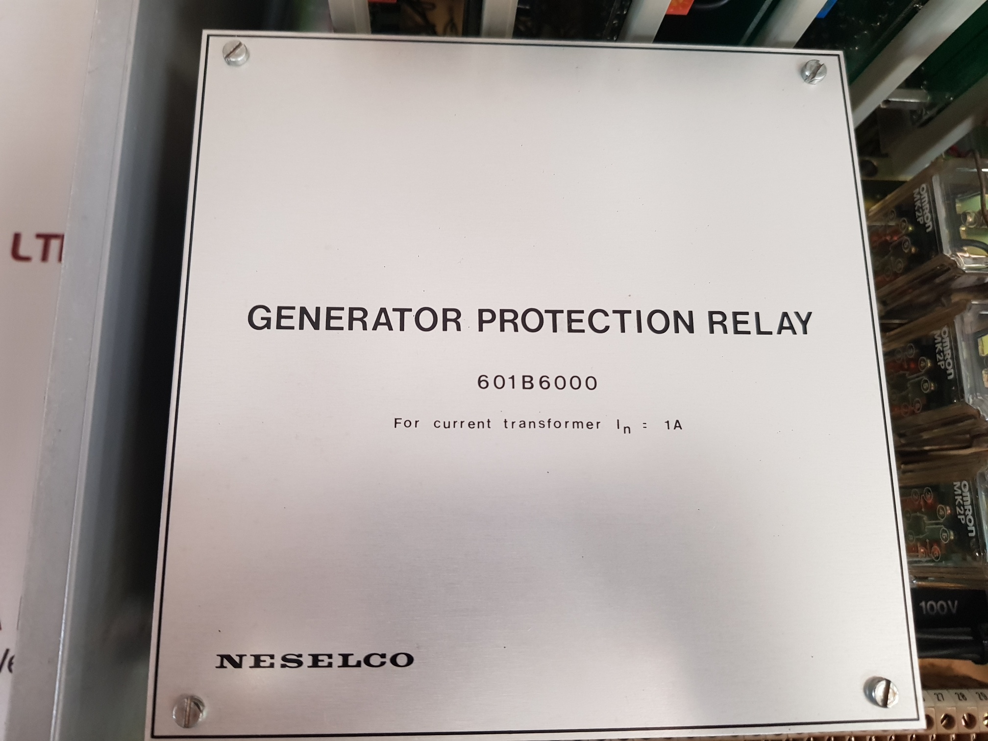 NESELCO 601B6000 GENERATOR PROTECTION RELAY