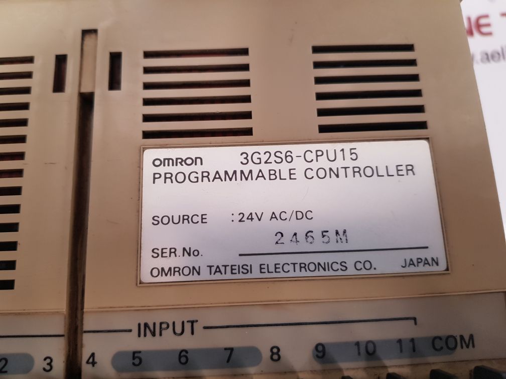 OMRON SYSMAC S6 PROGRAMMABLE CONTROLLER 3G2S6-CPU15
