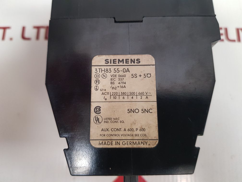 SIEMENS 3TH83 55-0A CONTACTOR