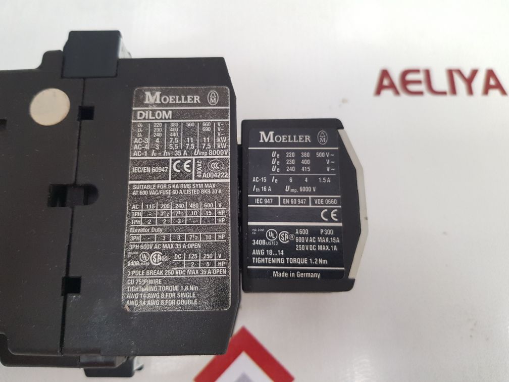 MOELLER DIL0M CONTACTOR 11 DIL M