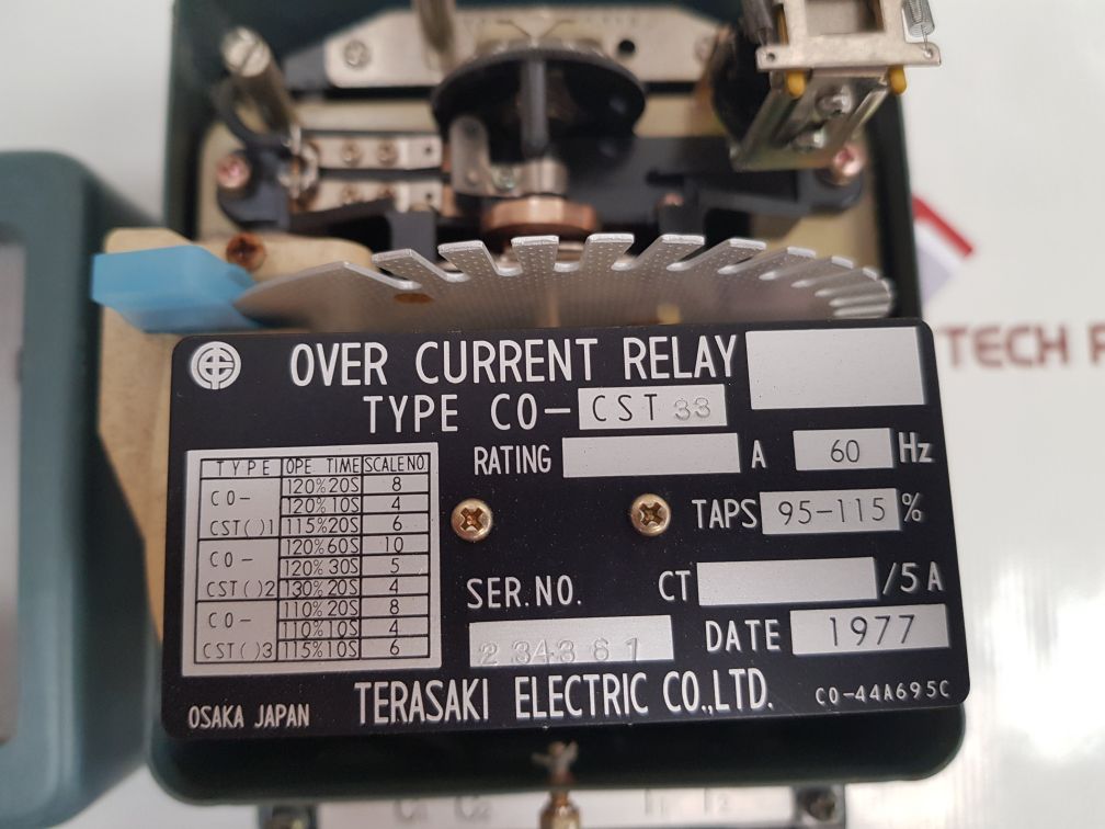 TERASAKI CO-CST33 OVER CURRENT RELAY