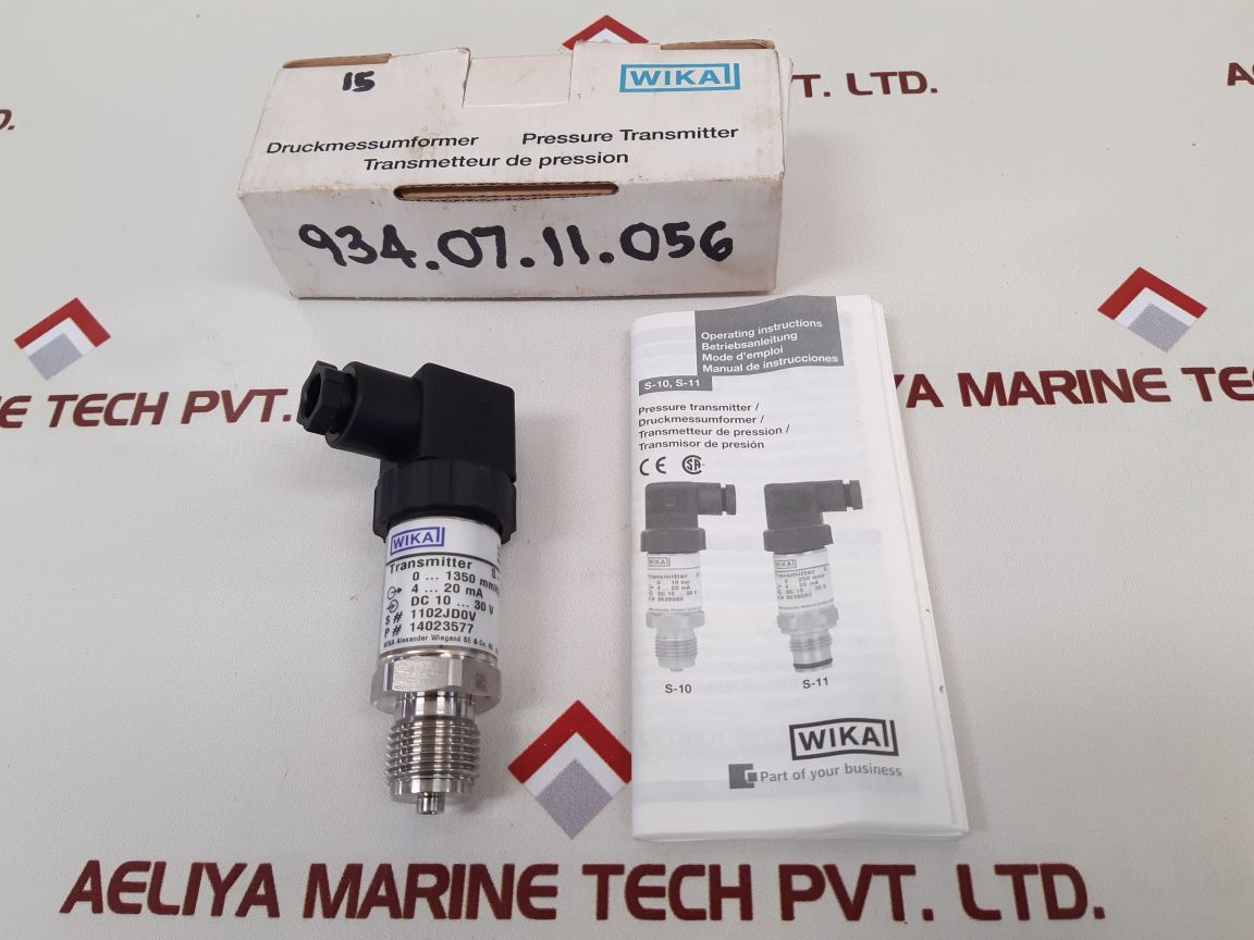 WIKA S-10 PRESSURE TRANSMITTER 934.07.11.056