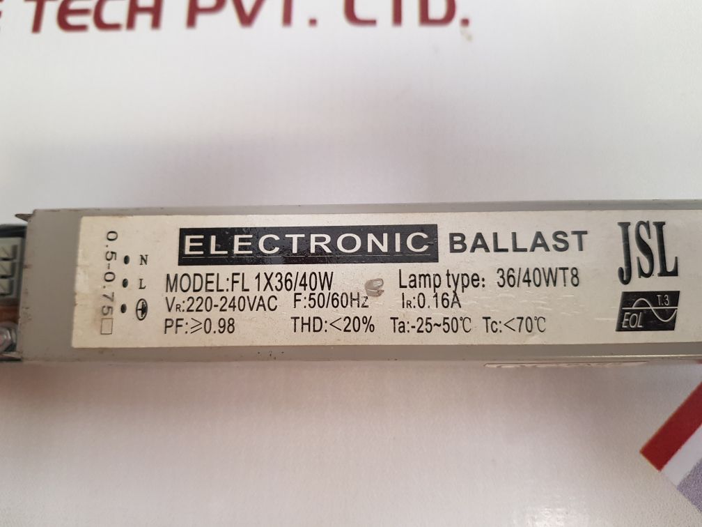 JSL FL1X36/40W ELECTRONIC BALLAST