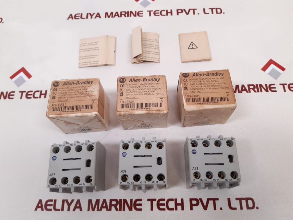 ALLEN-BRADLEY 100-FA31 AUXILIARY CONTACT BLOCK