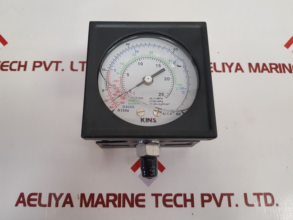 KINS HIGH PRESSURE GAUGE R134A -40 TO 80°C/R404A -60 TO 50°C