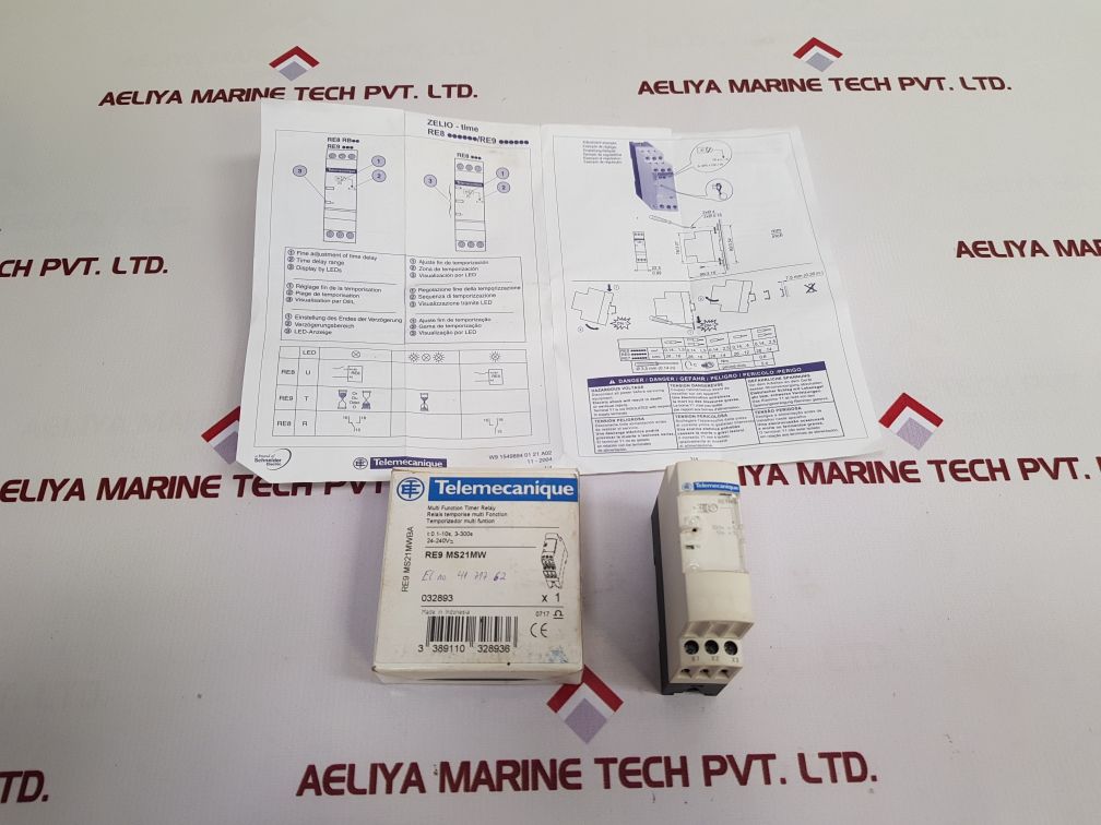 TELEMECANIQUE SCHNEIDER ELECTRIC RE9MS21MW MULTI FUNCTION TIMER RELAY
