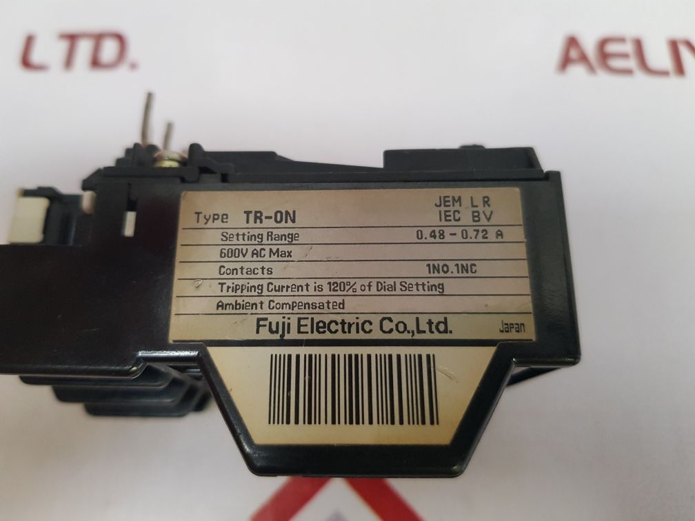 FUJI ELECTRIC TR-0N THERMAL OVERLOAD RELAY 0.48-0.72 A