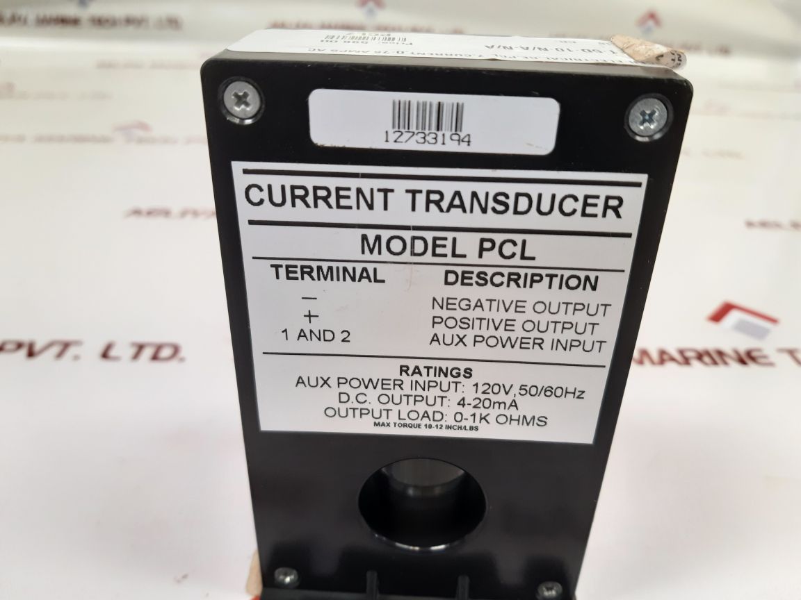 INSTRUMENT TRANSFORMERS PCL-75 CURRENT TRANSDUCER