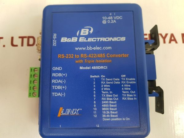 B&B ELECTRONICS 485DRCI CONVERTER WITH TRIP ISOLATION