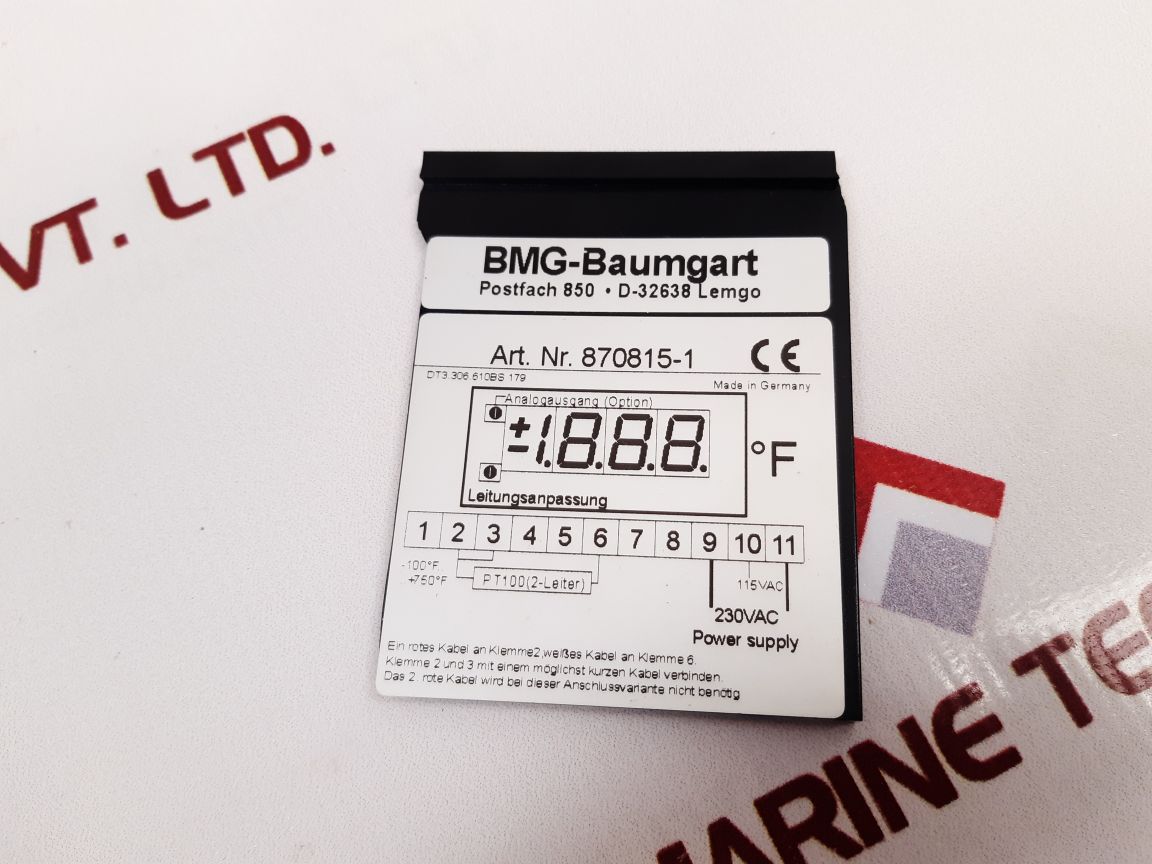 BMG-BAUMGART E1123/870815-1