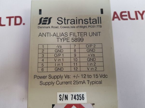 STRAINSTALL 5899 ANTI-ALIAS FILTER UNIT