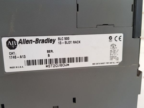 ALLEN BRADLEY SLC 500 POWER SUPPLY 13-SLOT RACK 1746-A13