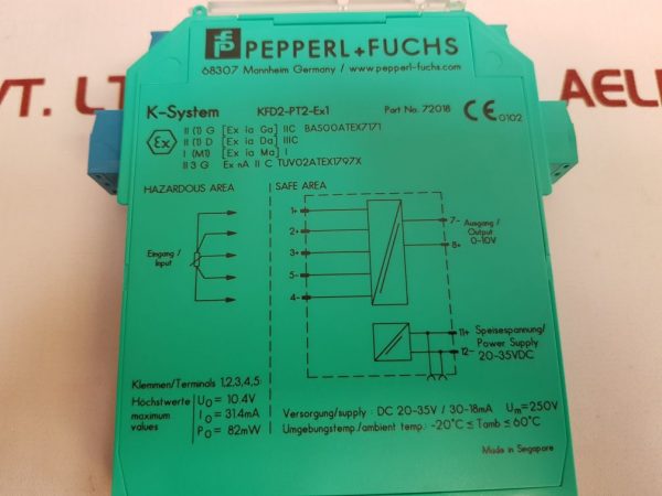 PEPPERL+FUCHS K-SYSTEM KFD2-PT2-EX1 POTENTIOMETER AMPLIFIER / CONVERTER 72018