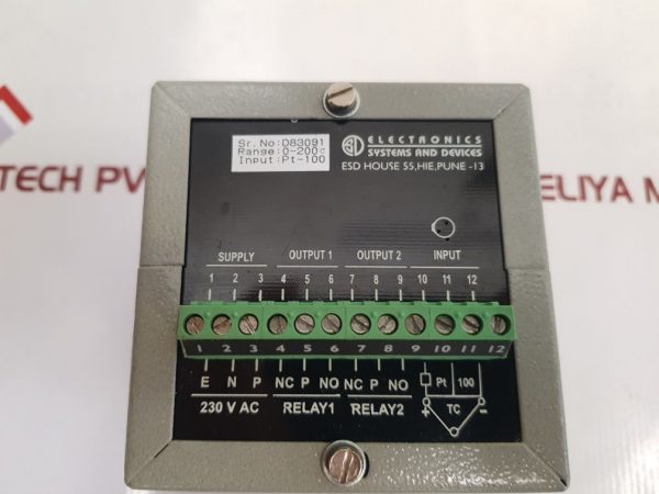 ELECTRONICS SYSTEMS AND DEVICES ESD-9223 TEMPERATURE CONTROLLER